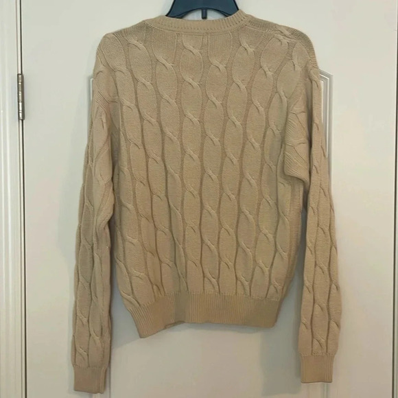 Vintage Liz Claiborne Cream Button Down Knit Cardigan Sweater Size Small - Picture 2 of 6